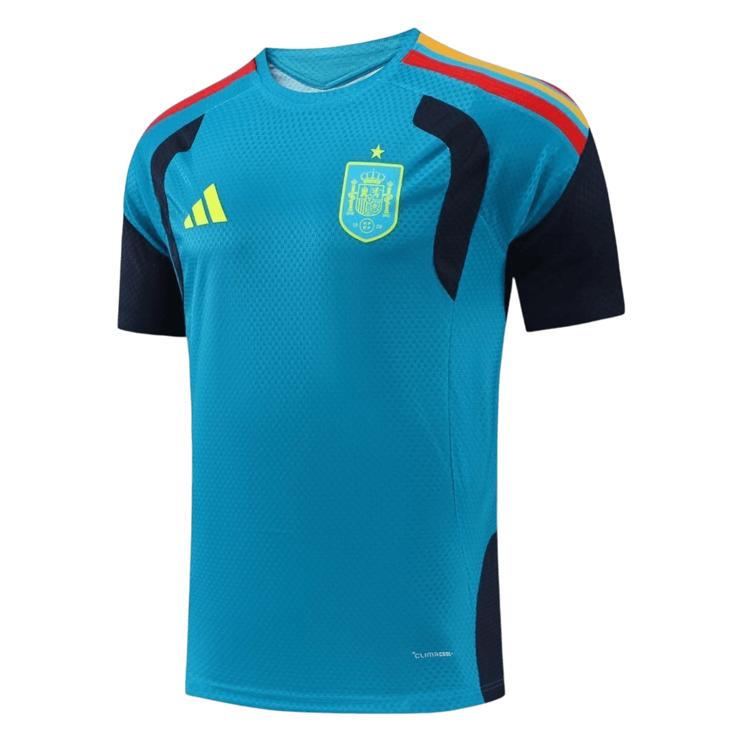 Player Version Spain Pre-match Soccer Jersey Kit(Jersey+Shorts) World Cup 2026 Blue
