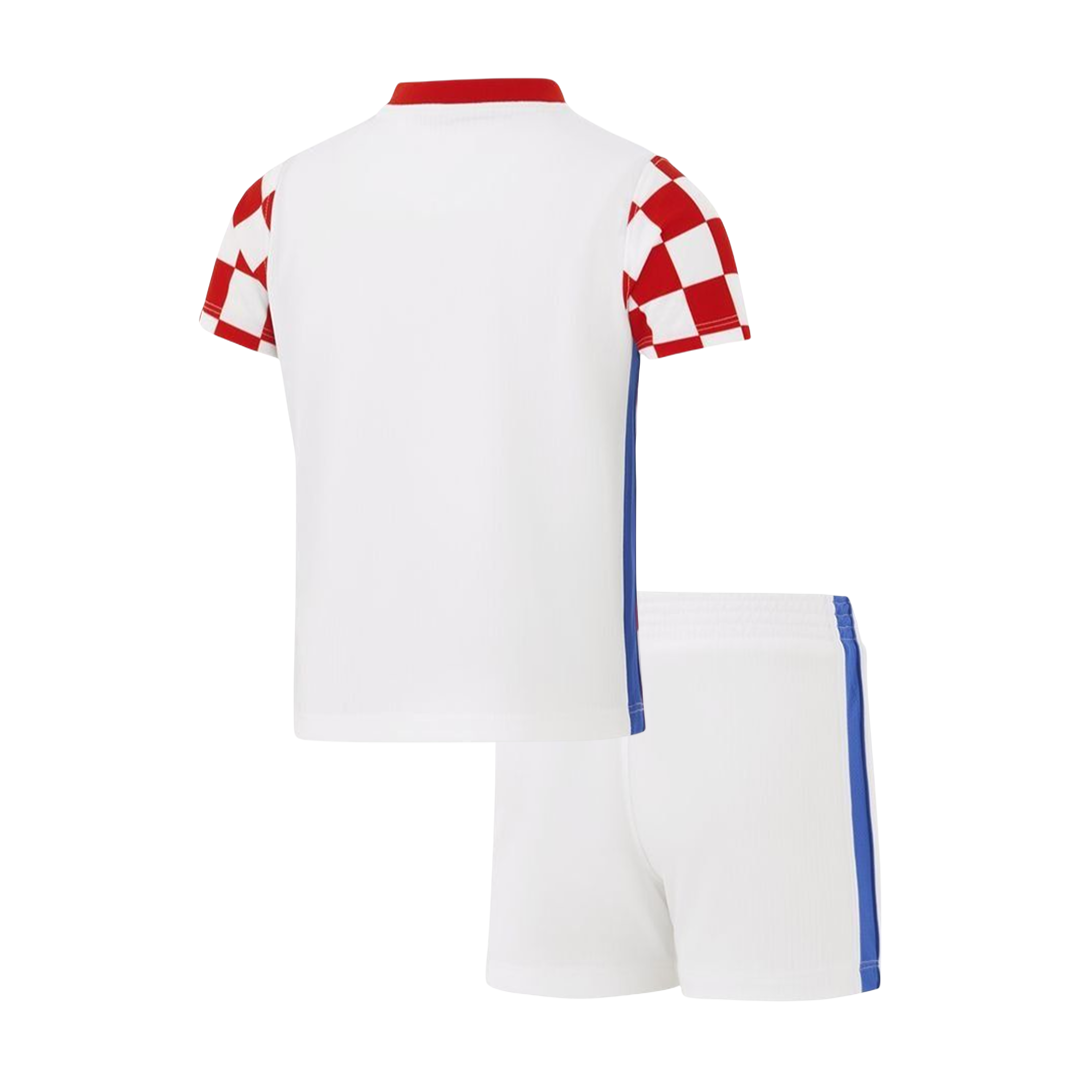 Kids Fan Croatia Home Soccer Jersey Kit (Jersey+Shorts) World Cup 2026 Red&White