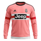 Retro 15/16 Juventus Away Long Sleeve Jersey Pink