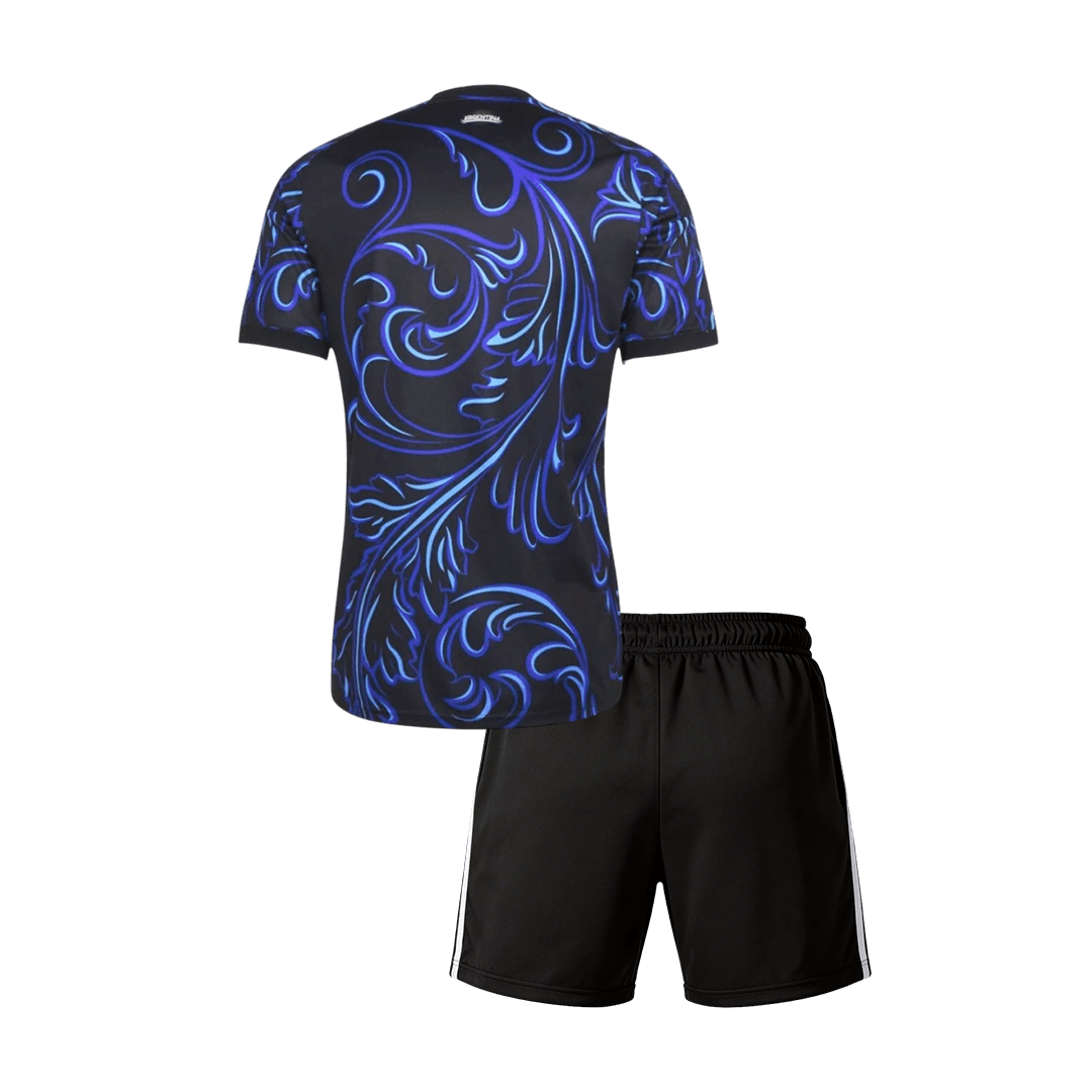 Kid's Argentina Away Soccer Jersey Kit(Jersey+Shorts) World Cup 2026 Black