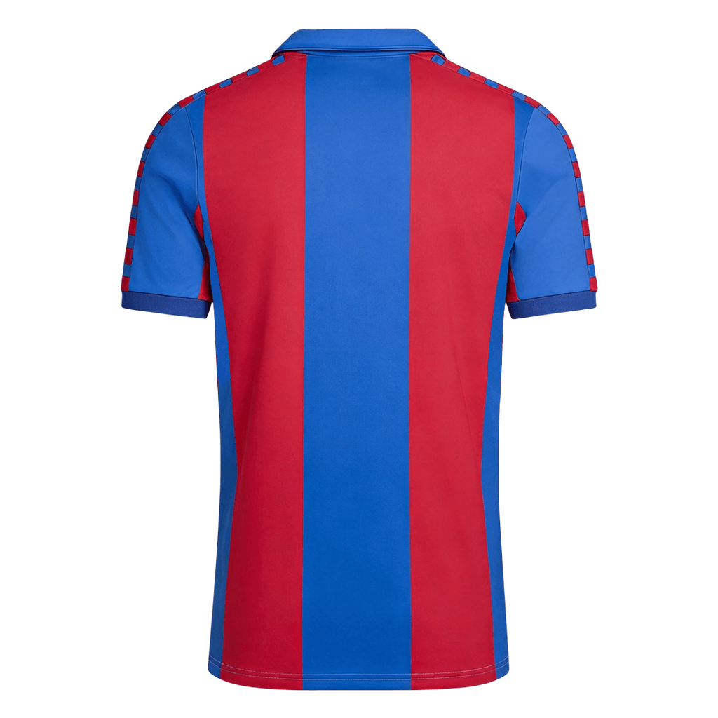 Men Retro Fan Version 80/82 Barcelona Home Soccer Jersey Short Sleeve Blue&Garnet