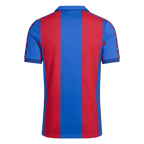 Men Retro Fan Version 80/82 Barcelona Home Soccer Jersey Short Sleeve Blue&Garnet