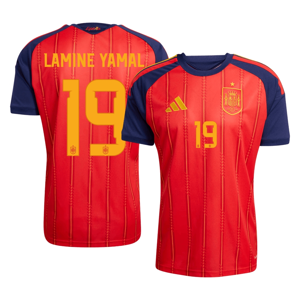 LAMINE YAMAL #19 Spain Home Soccer Jersey World Cup 2026 Red