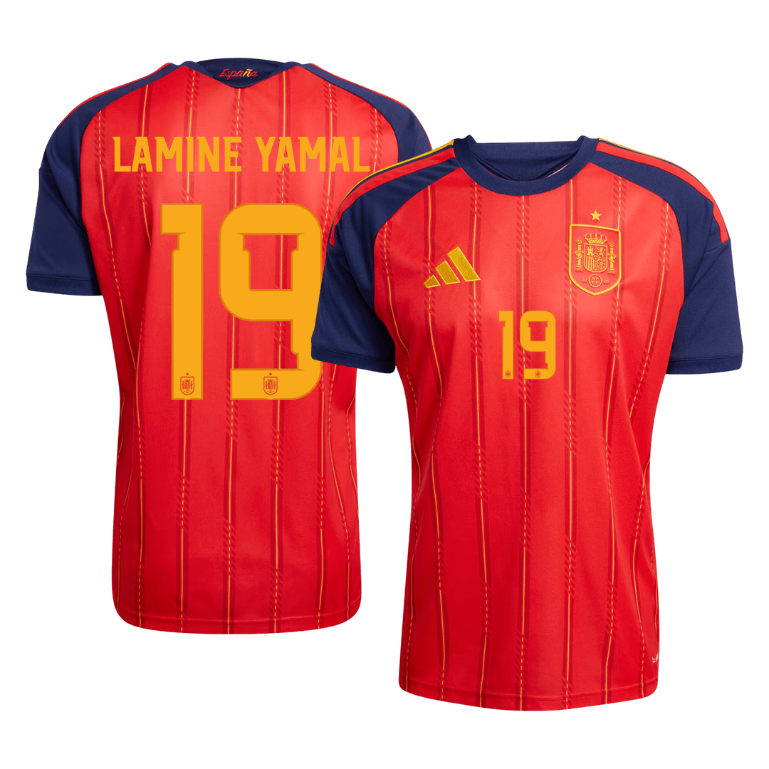 LAMINE YAMAL #19 Spain Home Soccer Jersey World Cup 2026 Red