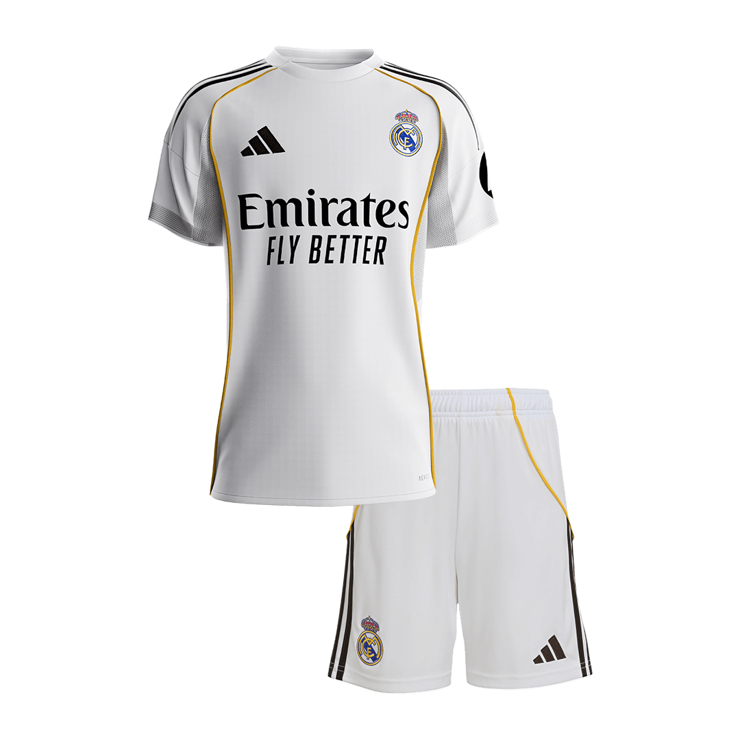Kids Real Madrid 2025/26 Home Soccer Kit