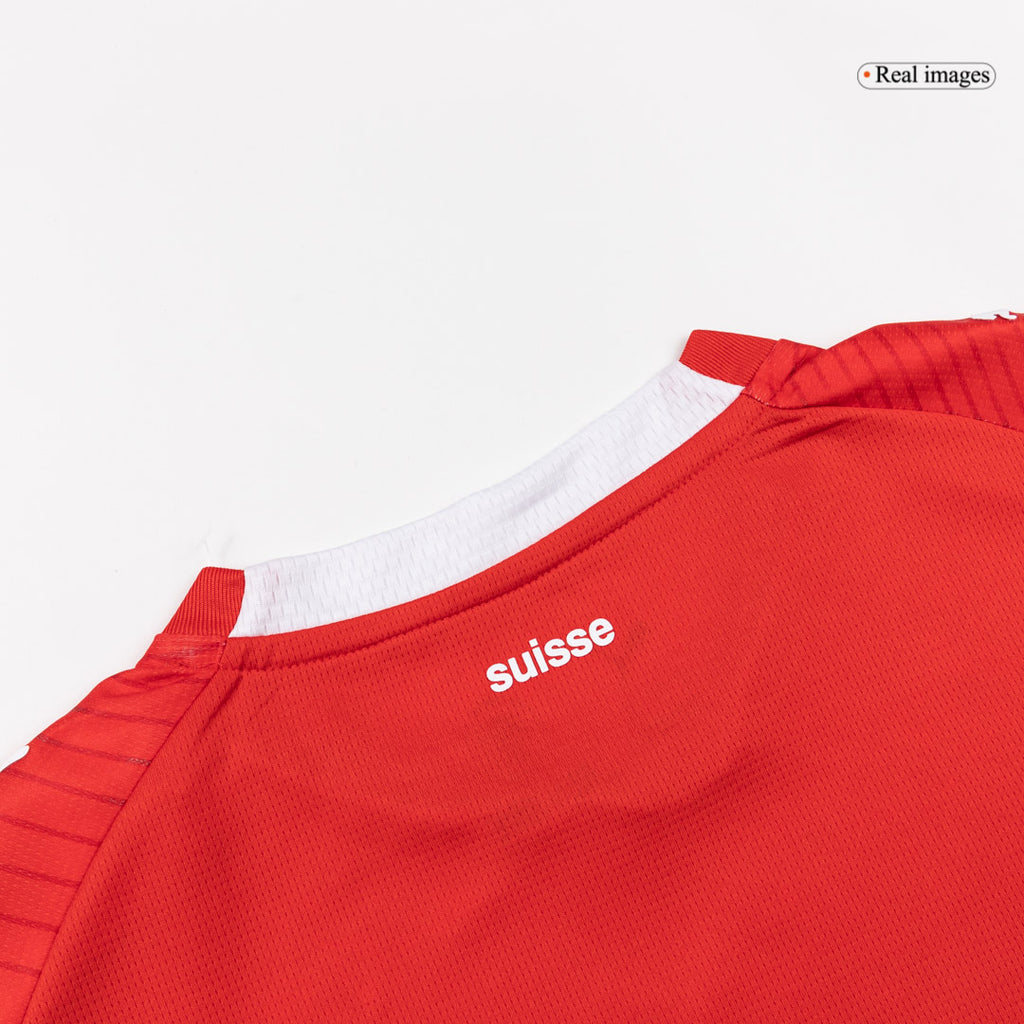 XHAKA #10 Switzerland Home Soccer Jersey World Cup 2026 Red