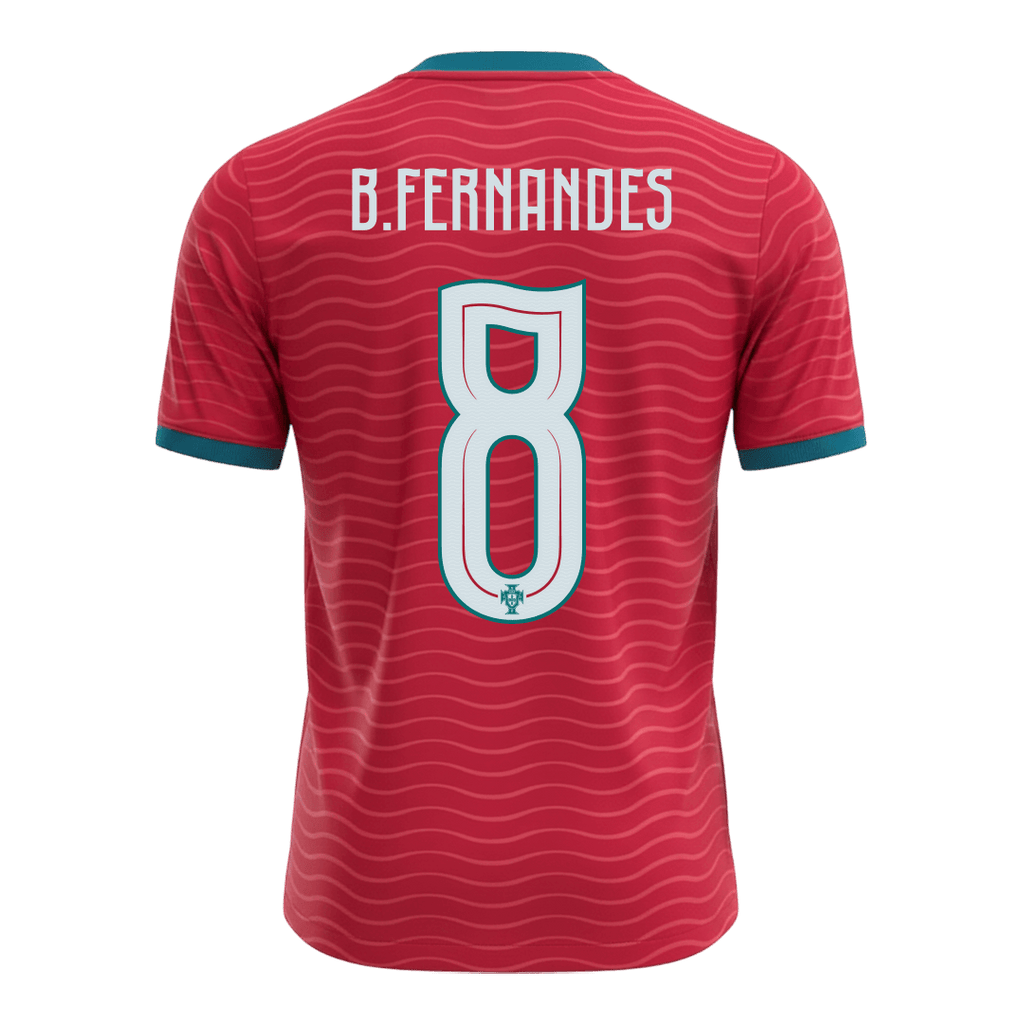 B.FERNANDES#8 Portugal Home Soccer Jersey World Cup 2026 Red