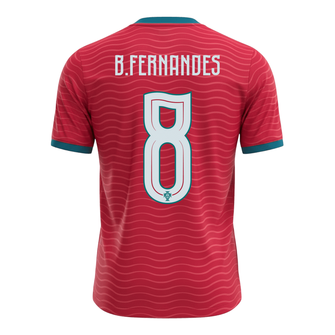 B.FERNANDES#8 Portugal Home Soccer Jersey World Cup 2026 Red