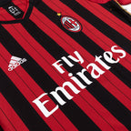 Retro 13/14 AC Milan Home Long Sleeve Jersey Red&Black