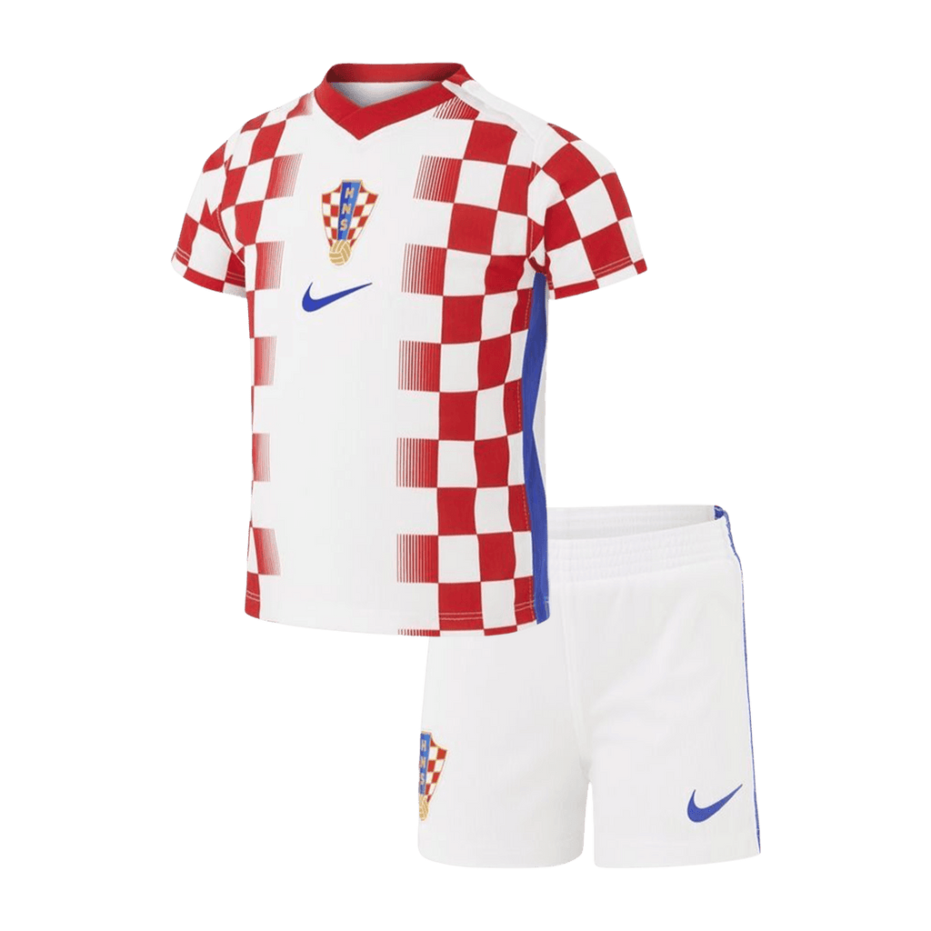 Kids Fan Croatia Home Soccer Jersey Kit (Jersey+Shorts) World Cup 2026 Red&White