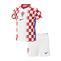 Kids Fan Croatia Home Soccer Jersey Kit (Jersey+Shorts) World Cup 2026 Red&White