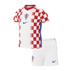 Kids Fan Croatia Home Soccer Jersey Kit (Jersey+Shorts) World Cup 2026 Red&White
