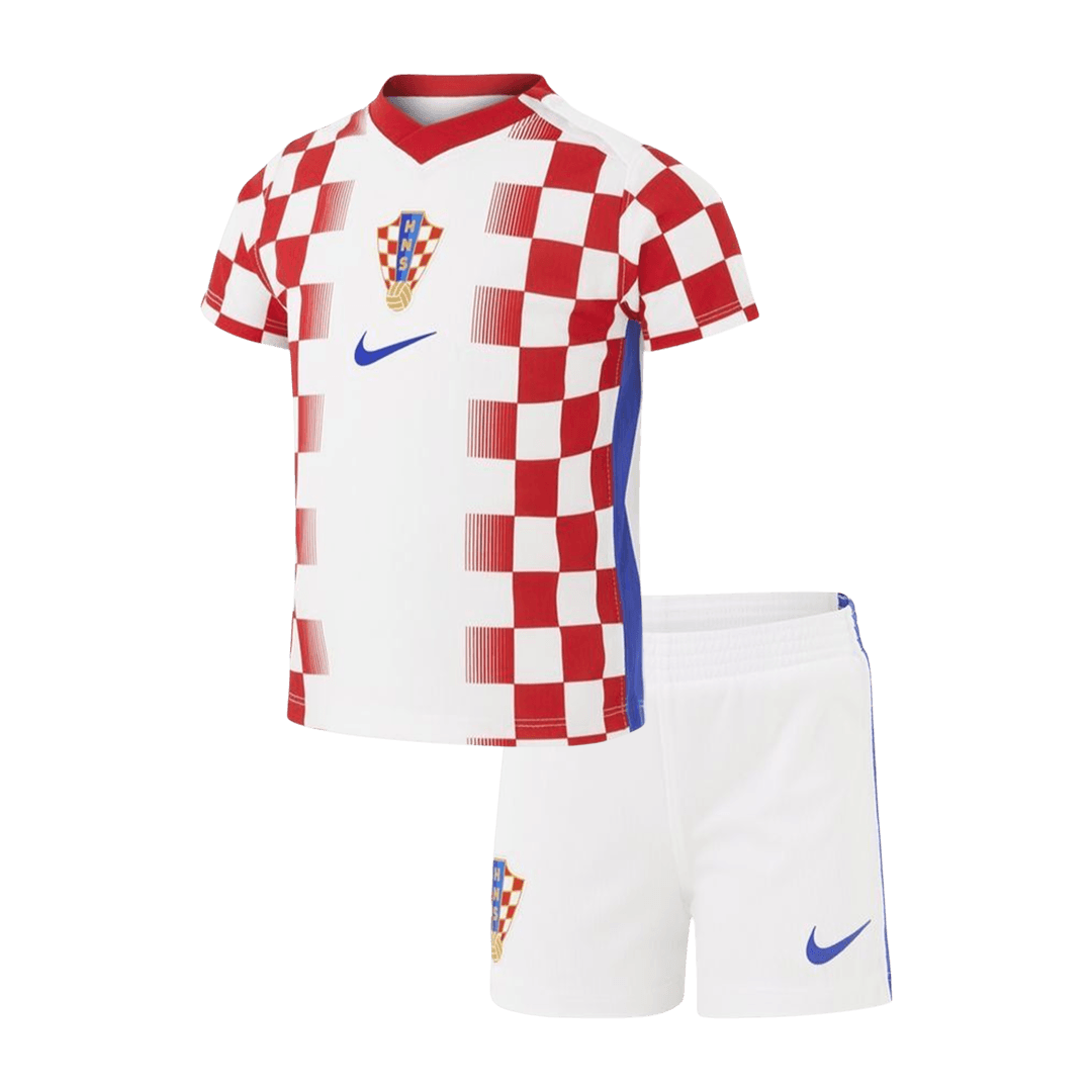 Kids Fan Croatia Home Soccer Jersey Kit (Jersey+Shorts) World Cup 2026 Red&White