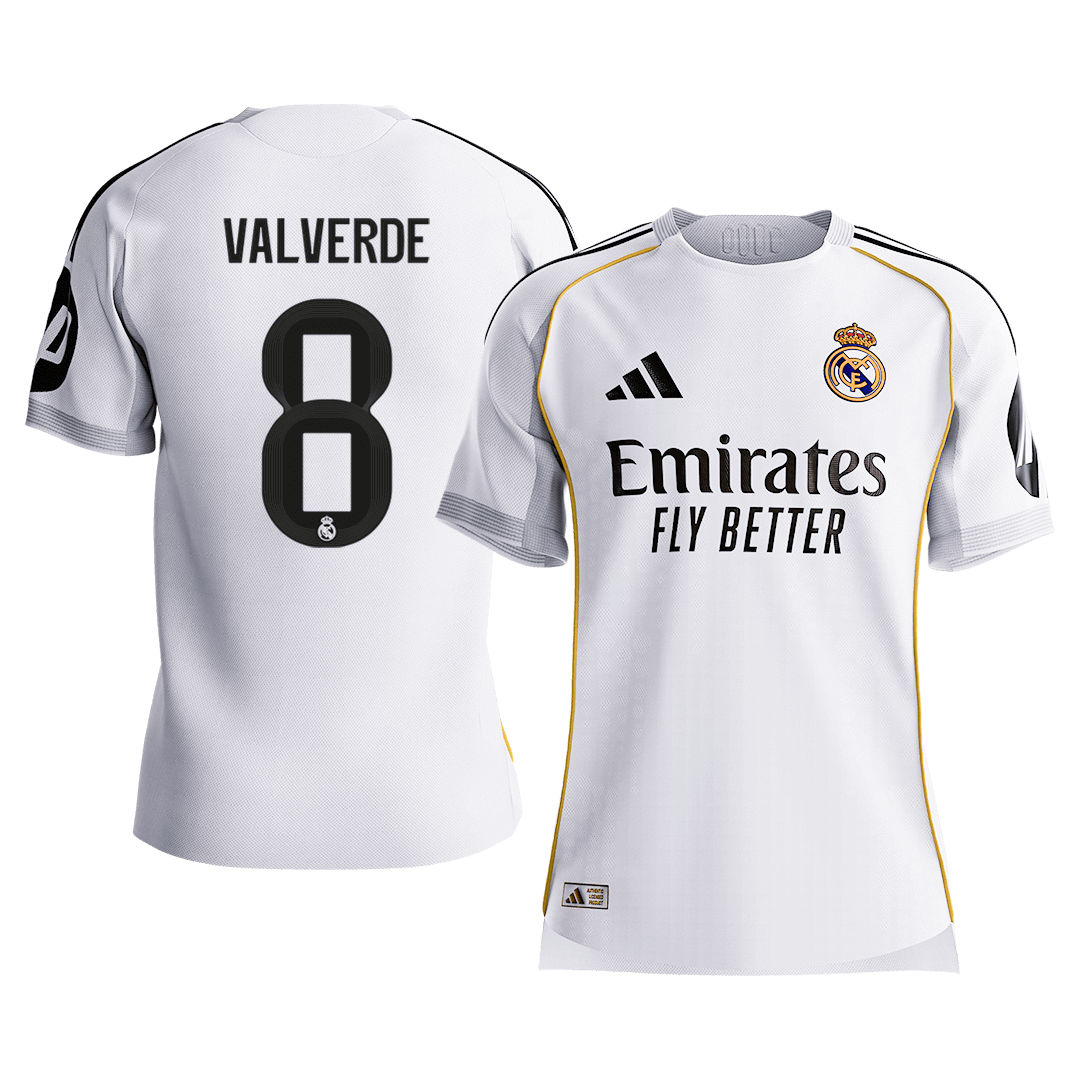 Real Madrid 2025/26 Home Soccer Jersey - VALVERDE #8 - Player Version