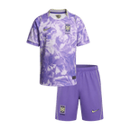 Kids South Korea Away Soccer Jersey Kit (Jersey+Shorts) World Cup 2026 Purple