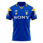 Retro 95/96 Juventus Away Soccer Jersey Blue
