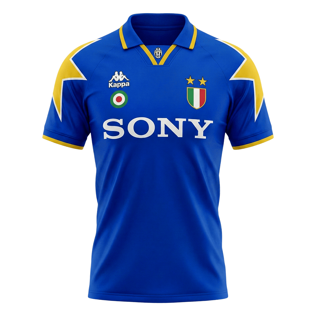 Retro 95/96 Juventus Away Soccer Jersey Blue