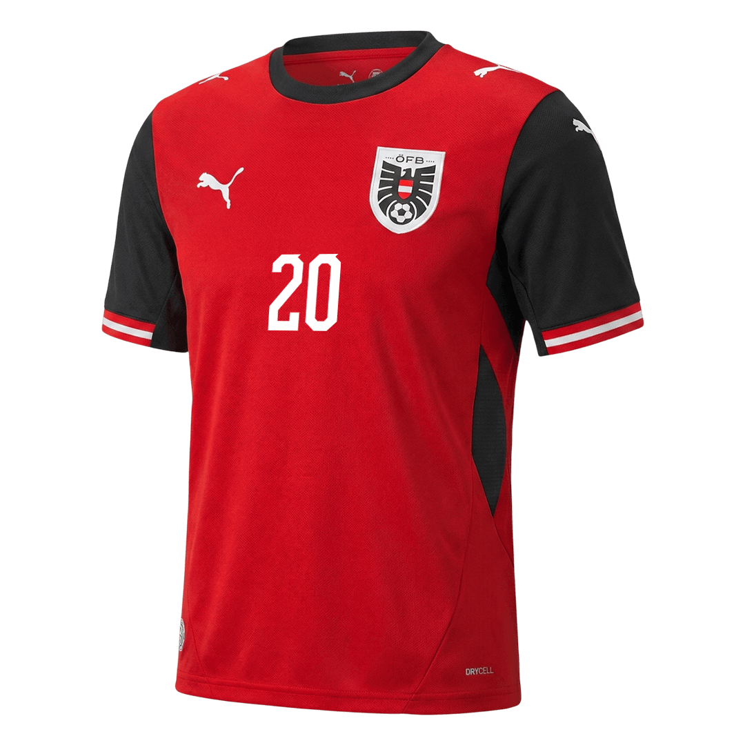 LAIMER#20 Austria Home Soccer Jersey World Cup 2026 Red