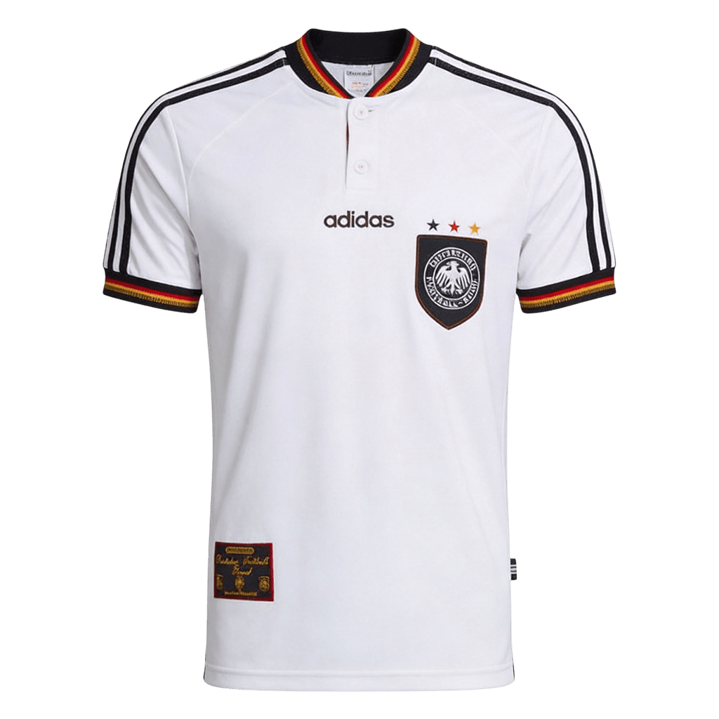 Men Retro Fan Version 1996 Germany Home Soccer Jersey White