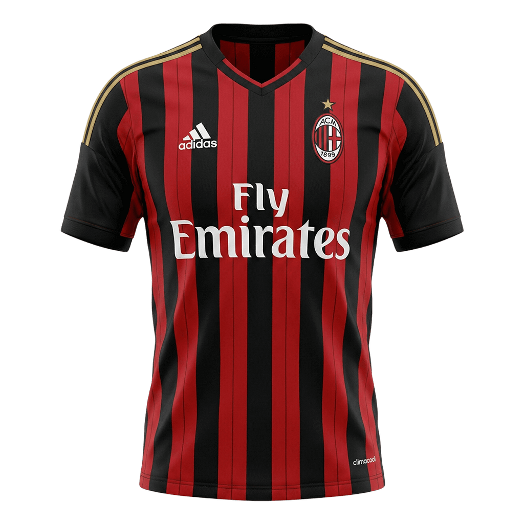 Retro 13/14 AC Milan Home Soccer Jersey Red&Black