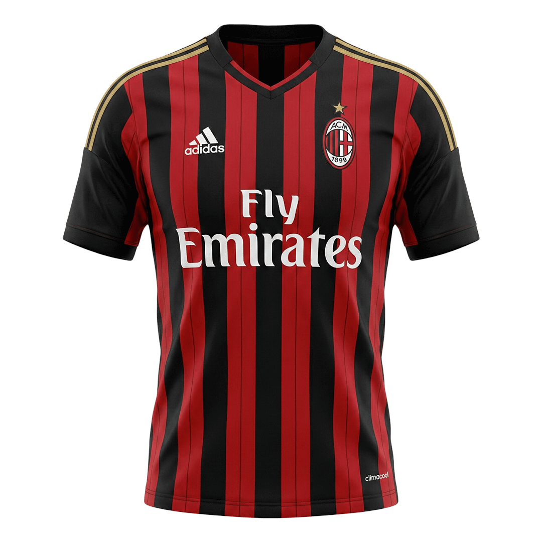 Retro 13/14 AC Milan Home Soccer Jersey Red&Black