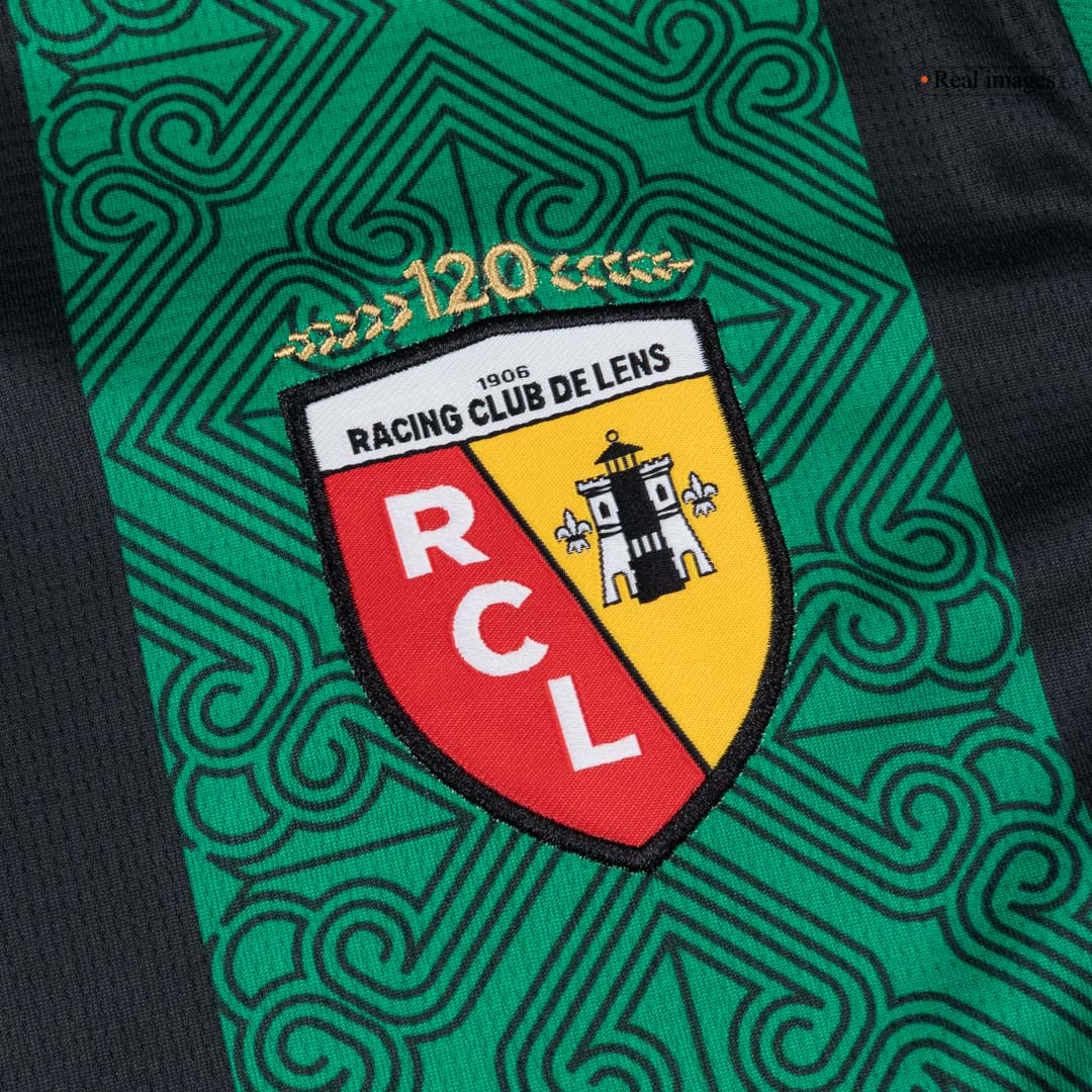 THAUVIN#10 RC Lens Away Soccer Jersey 25/26 Green&Black