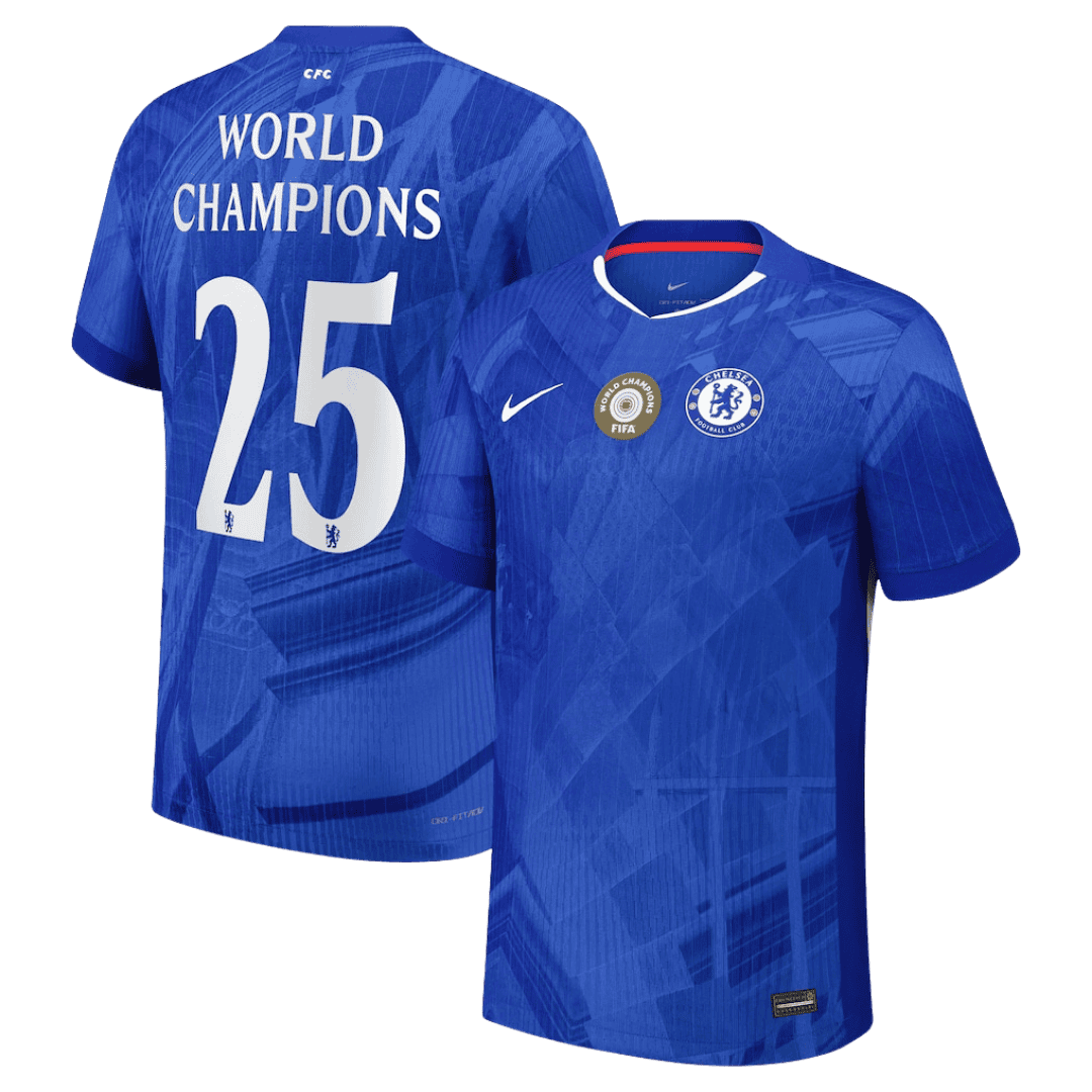 Chelsea 2025/26 Home Soccer Jersey - WORLD CHAMPIONS #25 - Player Version