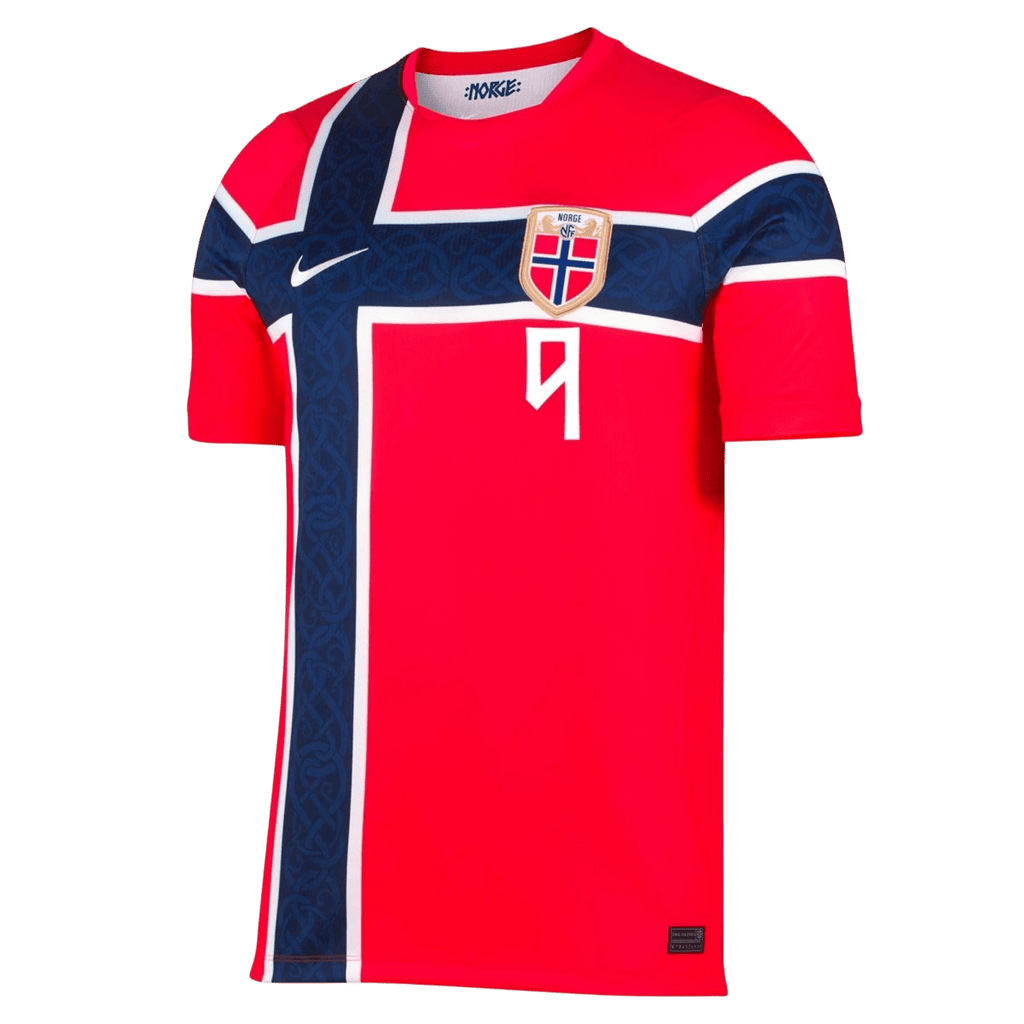 BRAUT HAALAND #9 Player Version Norway Home Soccer Jersey World Cup 2026 Red