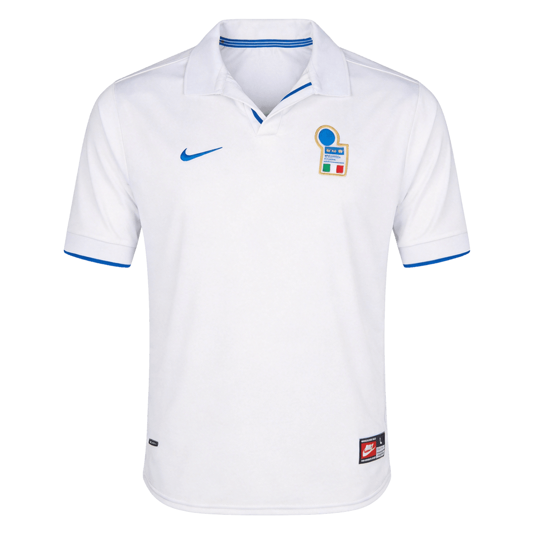Men Retro Fan Version 1998 Italy Away Soccer Jersey White