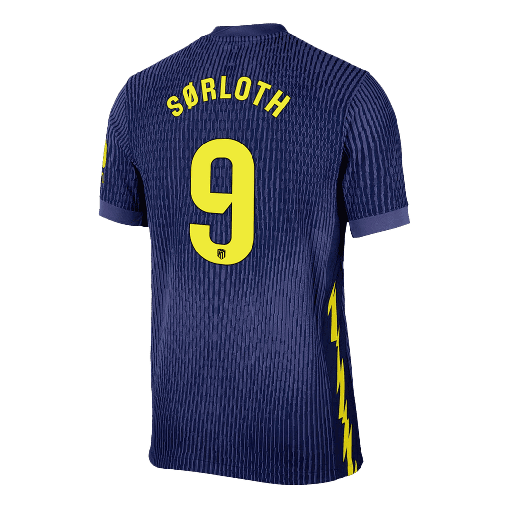 SØRLOTH #9 Player Version Atletico Madrid Away Soccer Jersey 2025/26 Navy