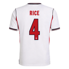 RICE #4 England Home Soccer Jersey World Cup 2026 White