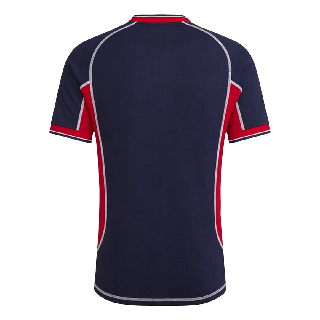 Men Retro Fan Version 00/01 Manchester United Third Soccer Jersey Navy