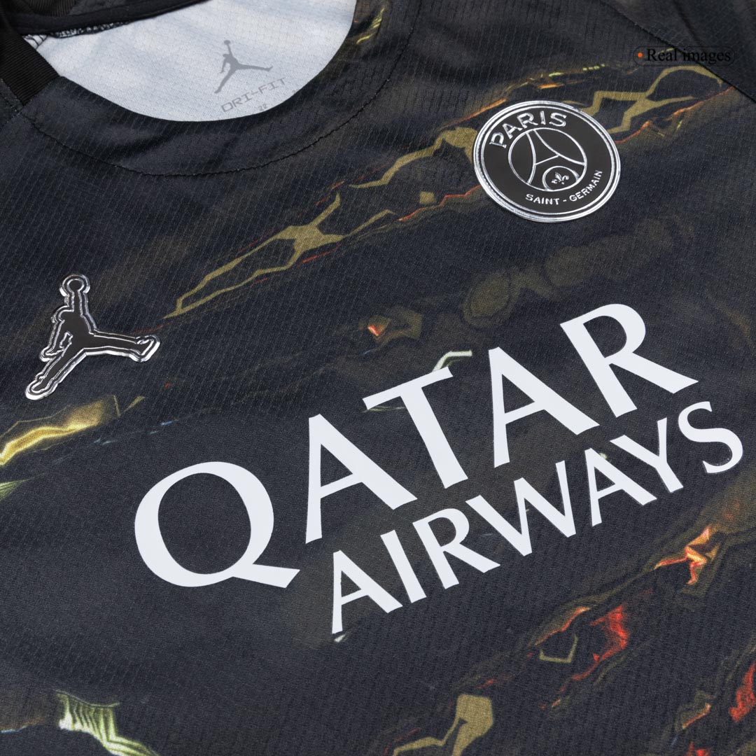 Kid's PSG Jordan Night Edition Soccer Jersey Kit(Jersey+Shorts) 2025/26 Black