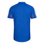 Men Retro Fan Version 04/05 Real Mardid Away Soccer Jersey Short Sleeve Blue