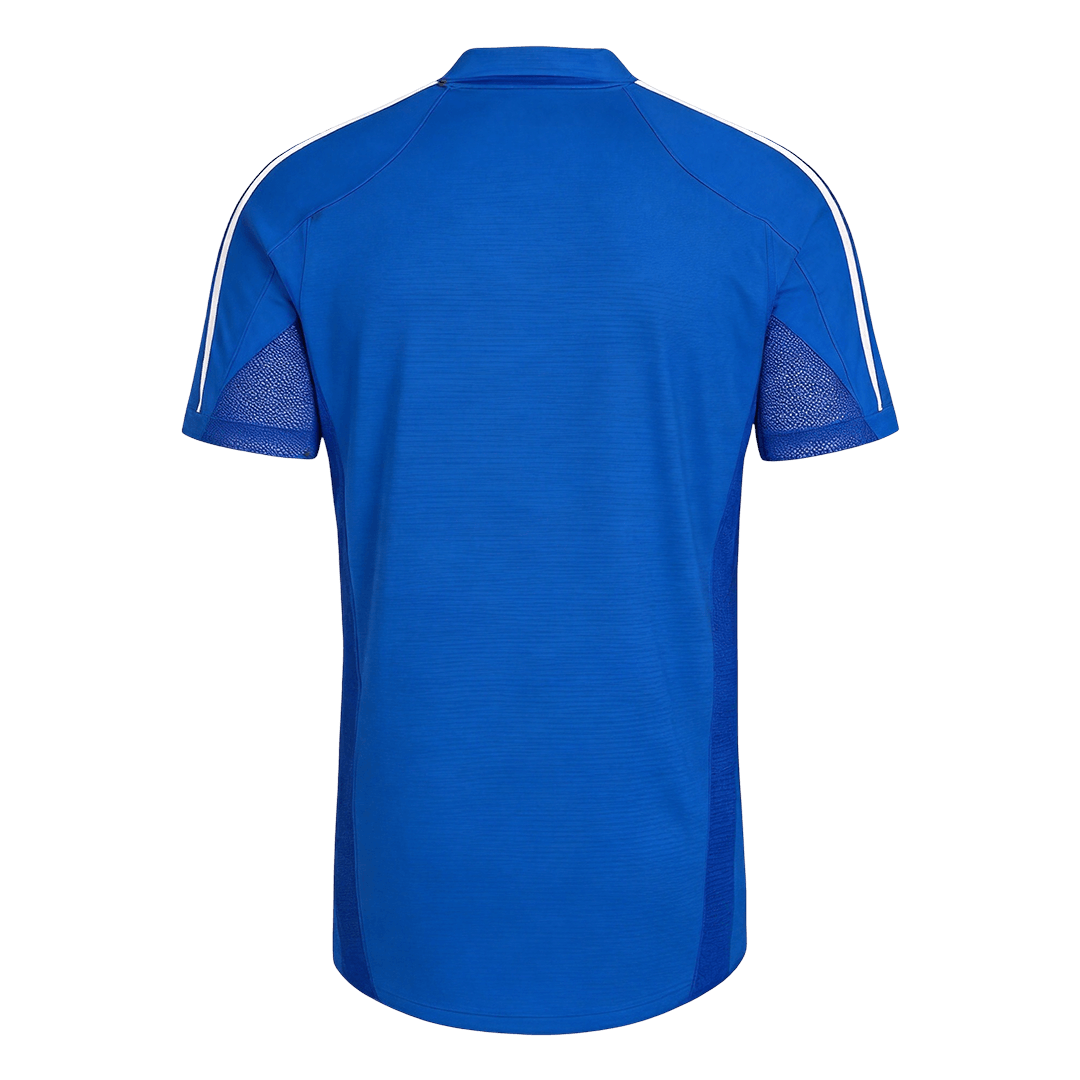 Men Retro Fan Version 04/05 Real Mardid Away Soccer Jersey Short Sleeve Blue