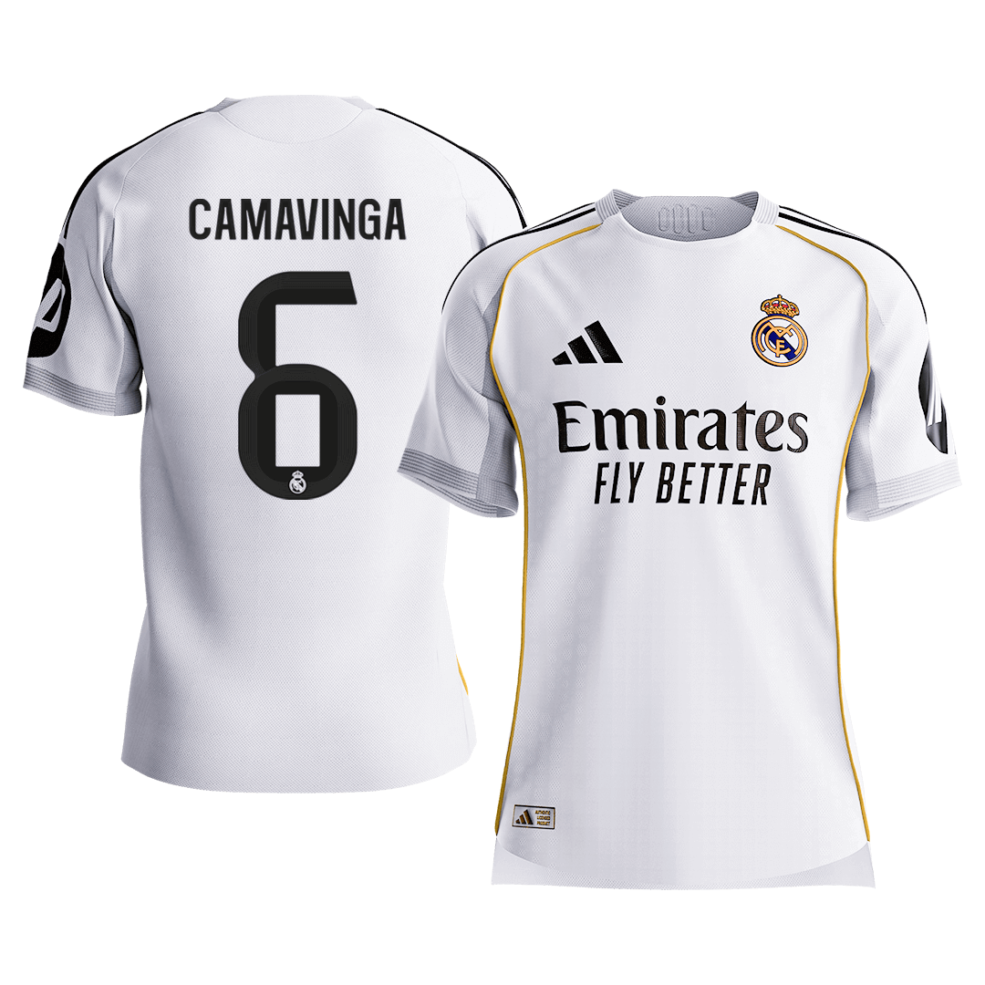 Real Madrid 2025/26 Home Soccer Jersey - CAMAVINGA #6 - Player Version