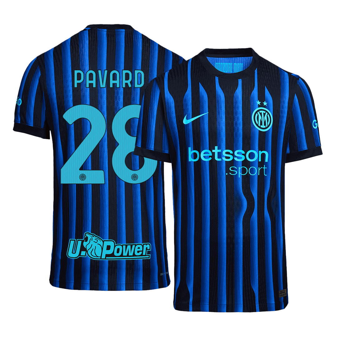 Inter Milan 2025/26 Home Soccer Jersey - PAVARD #28 - Player Version