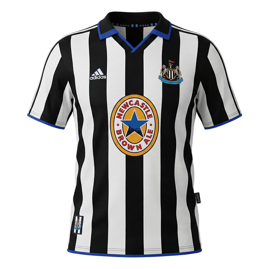 Retro 99/00 Newcastle United Home Soccer Jersey Black&White