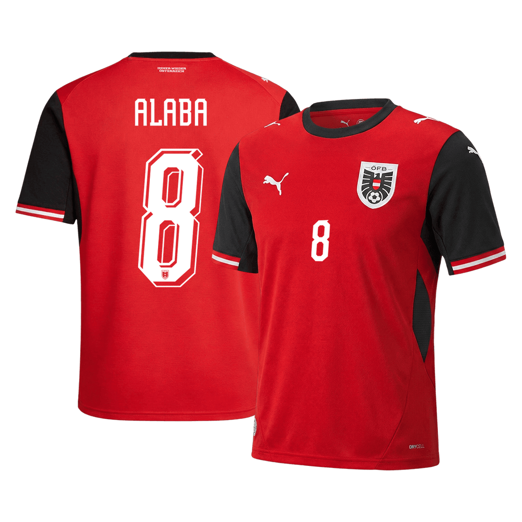 ALABA#8 Austria Home Soccer Jersey World Cup 2026 Red