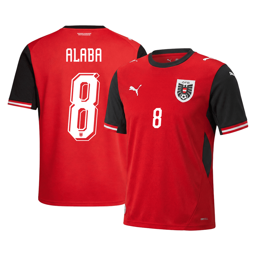 ALABA#8 Austria Home Soccer Jersey World Cup 2026 Red