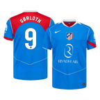 SØRLOTH #9 Atletico Madridl Third Soccer Jersey 25/26 Blue