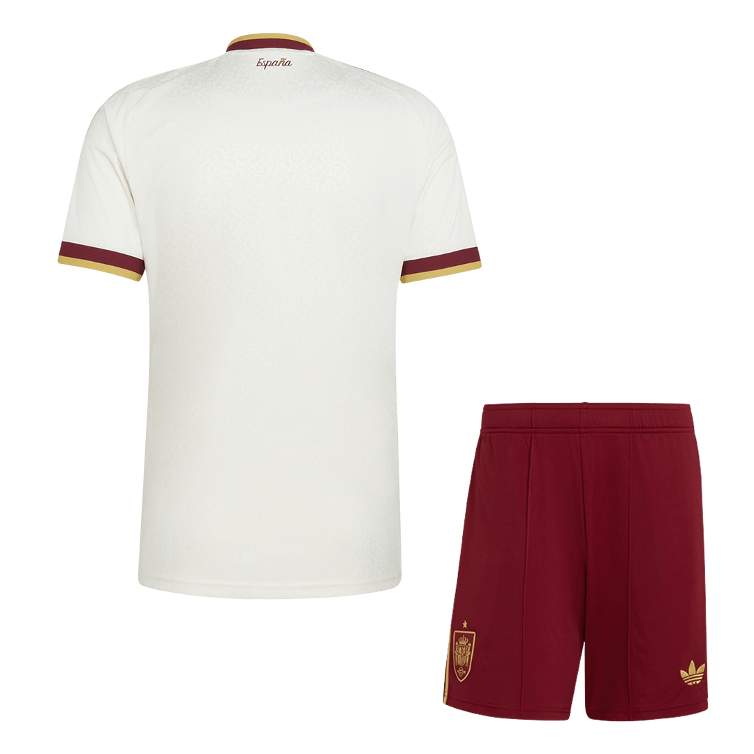 Spain Away Soccer Jersey Kit (Jersey+Shorts) World Cup 2026 White
