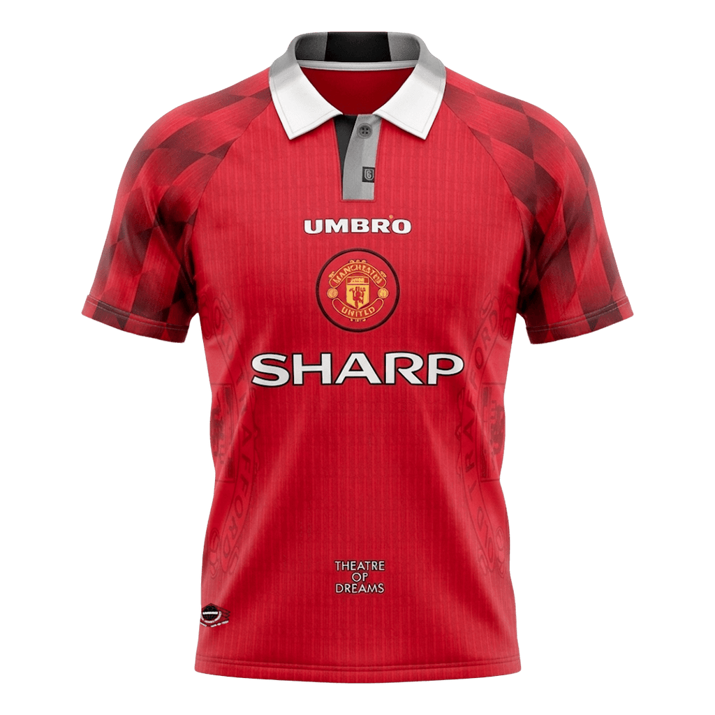 Retro 96/97 Manchester United Home Soccer Jersey Red