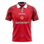 Retro 96/97 Manchester United Home Soccer Jersey Red