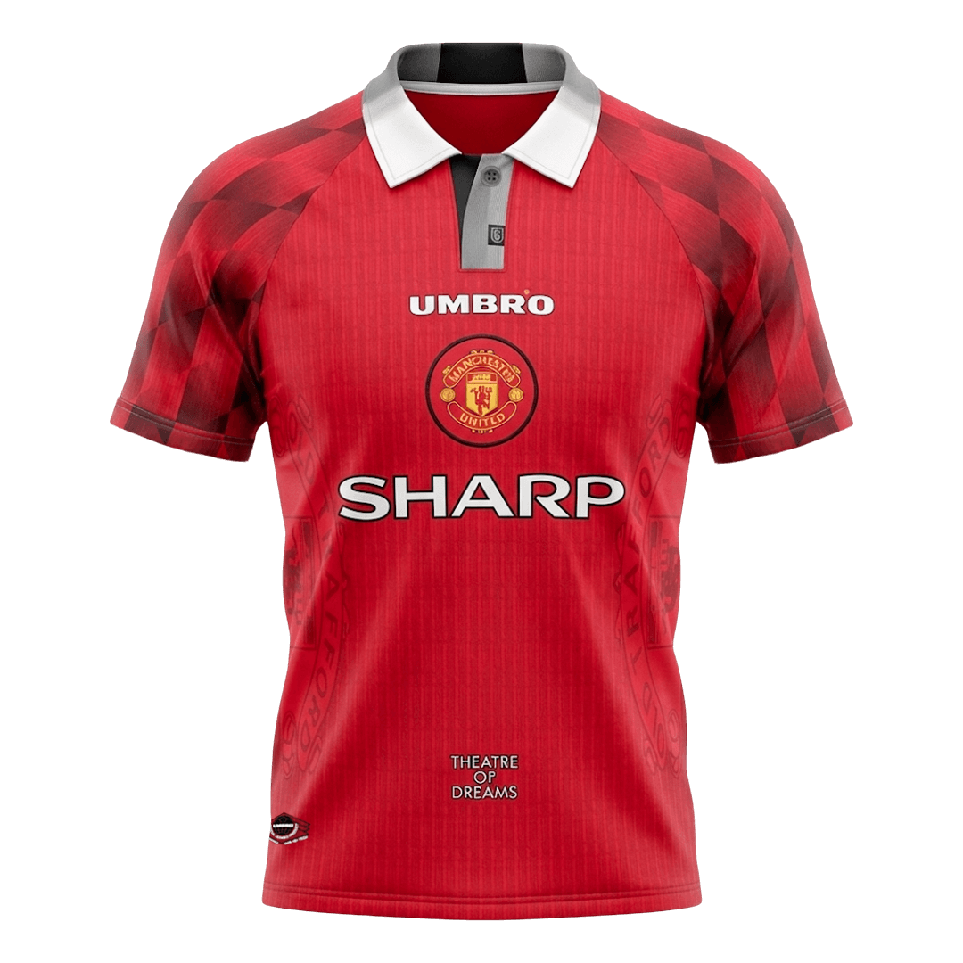 Retro 96/97 Manchester United Home Soccer Jersey Red