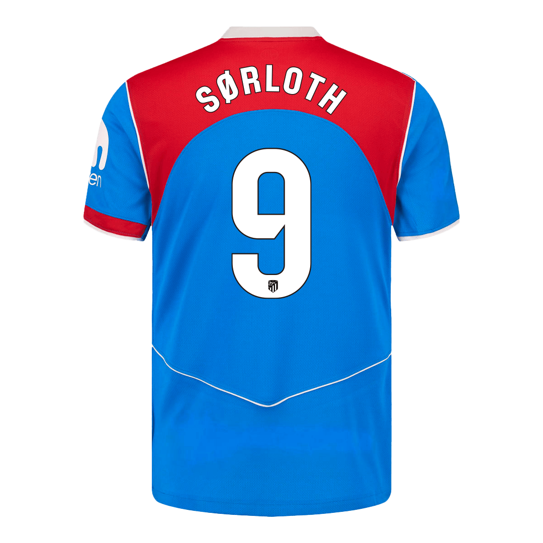 SØRLOTH #9 Atletico Madridl Third Soccer Jersey 25/26 Blue