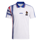 Men Retro Fan Version 1994 France Away Soccer Jersey White