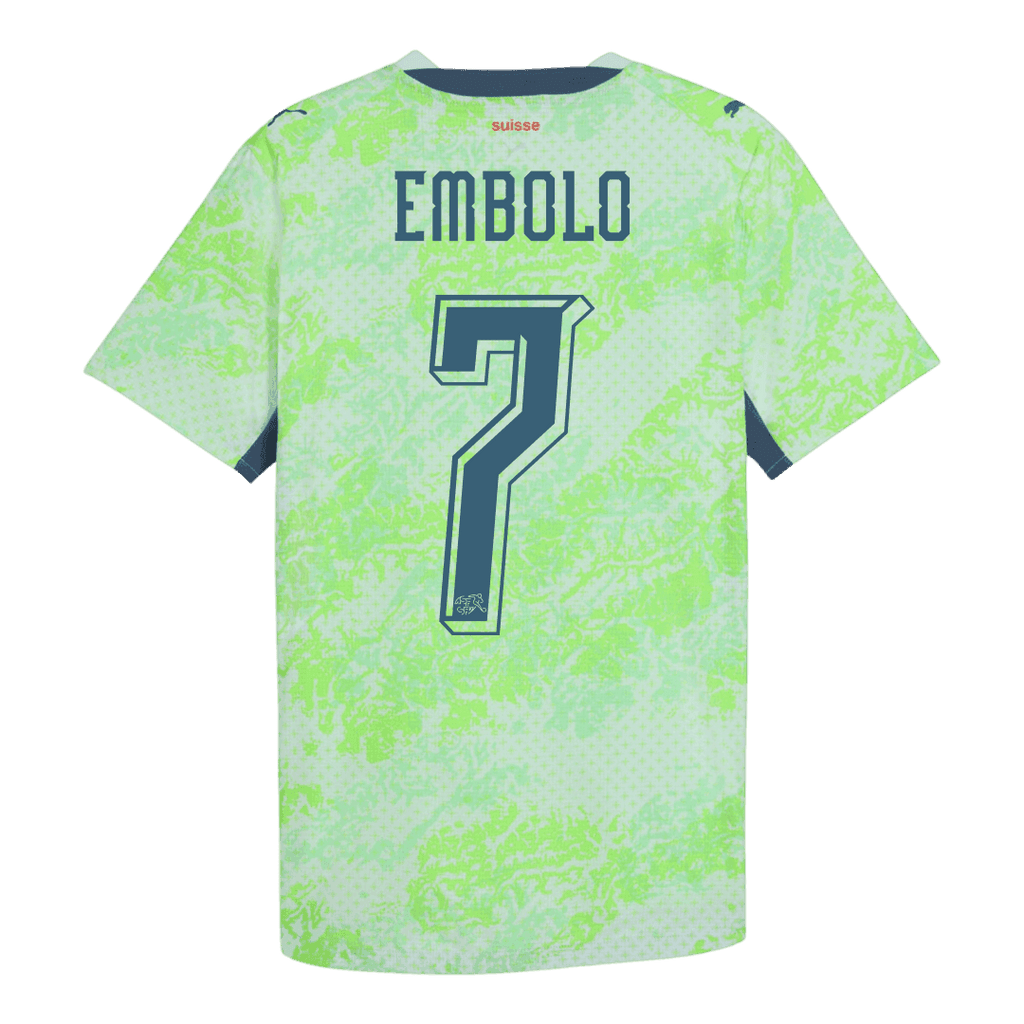 EMBOLO #7 Switzerland Away Soccer Jersey World Cup 2026 Green