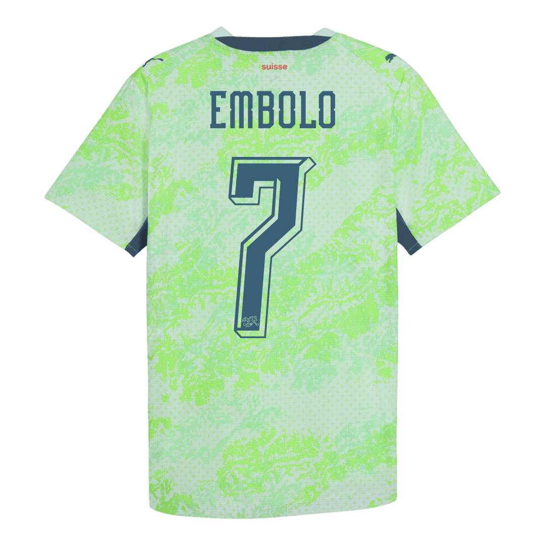 EMBOLO #7 Switzerland Away Soccer Jersey World Cup 2026 Green