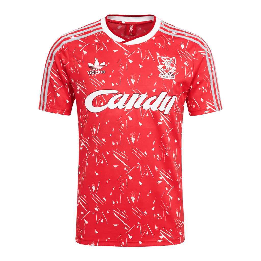 Retro 89/91 Liverpool Home Soccer Jersey Red